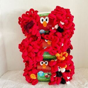 Lion Brand Yarn Sesame Street Off The Hook Fuzzy Friends Elmo 3 Skeins